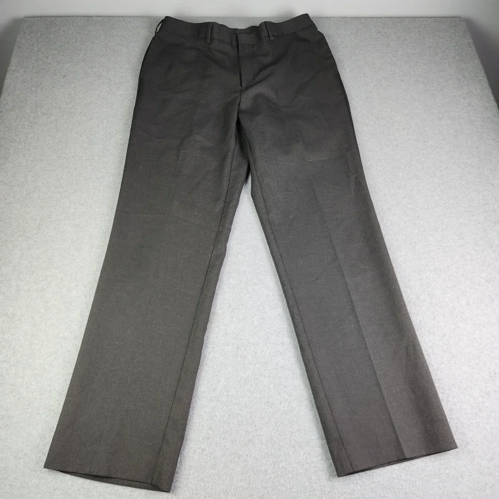 Axist City Pants Mens 34x32 Gray Slacks Office Business Classic Straight Leg